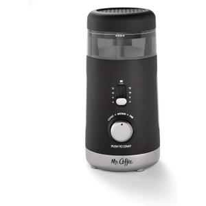 Mr. Coffee Automatic Coffee Grinder with 5 Presets, 12 Cup Capacity, Black Ideal for Home Use and Espresso Lovers, Black