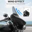 Benlari Windshield 10" Tint Round Windscreen Fit for 1996-2013 Harley Davidson Touring Street Glide Electra Glide Tri Glide FLHT FLHX FLHTK FLHTC FLHTCU