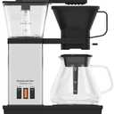 SimplyGoodCoffee Coffee Maker / Coffee Machine. 8 Cup Automatic Drip Pour Over Coffee Brewer. Easy To Use, Gold Cup Standard. Black/Stainless Steel