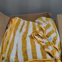 Oliven 18 Pcs Yellow Cabana Stripe Family Towels Set-6 Bath Sheets,6 Hand Towels,6 Washcloths Soft Jumbo Bathroom Towels Absorbent Shower Towel Quick Dry Beach Chair Towel Spa Gym Hotel Towel Set