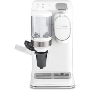 Cuisinart Single-Serve Coffee Maker + Coffee Grinder with 8 oz., 10 oz., and 12 oz. Serving Size, Compatible with Single-Cup Pods, 48-Ounce Removable Reservoir, Stainless Steel, DGB-2W (White)