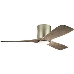 Kichler 300032NI Volos, 48" Ceiling Fan with LED Lights & Wall Control, Brushed Nickel