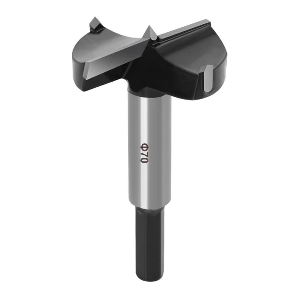 ASNOMY 2-3/4 Inch Forstner Drill Bit, Carbide Tipped Forstner Bit for Hard Wood, Wood Drilling Hole Saw Set Woodworking Hinge Cutter Tool Kits for Woods Plastic Plywood (70mm)