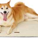 Bedsure Washable Dog Crate Bed for Large Dogs, Reversible Foam Floor Pet Mat, Versatile Lightweight Pet Crate Pad for Cages (35x23 in, Beige)