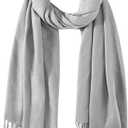 Scarfs for Women Pashmina Shawls and Wraps for Evening Dress Bridesmaid Wedding Bridal Winter Warm Long Large Scarves (Gray)