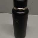 Hydro Flask Water Bottle - Insulated Stainless Steel - Wide Straw Lid, Non Spill, Leakproof in 40 Oz Tonal Black