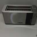 Mueller UltraToast Full Stainless Steel Toaster 4 Slice, Long Extra-Wide Slots for Bagels and Waffles, 6 Browning Levels, LED Display, Cancel/Defrost/Reheat Functions & Removable Tray, Kitchen Gadgets