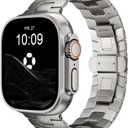 FiNESTONE AGIS02 Titanium Band for Apple Watch Ultra 3/2/1 Band 49mm & Series 11/10 46mm, Premium Adjustable Ultra Watch Band for Men with Butterfly Clasp, Durable and Lightweight iWatch Metal Strap