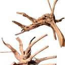 majoywoo Natural Large Driftwood for Aquarium Decor Reptile Decor, Assorted Spider Wood Branch 11-14" 2 Pcs, Fish Tank Decoration