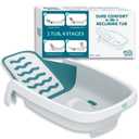 The First Years 4-in-1 Reclining Baby Bathtub - Adjustable Recline for Custom Comfort for Newborn to Toddler - All-in-1 Baby Bath Seat Adjusts as Baby Grows - Ages 0 to 24 Months