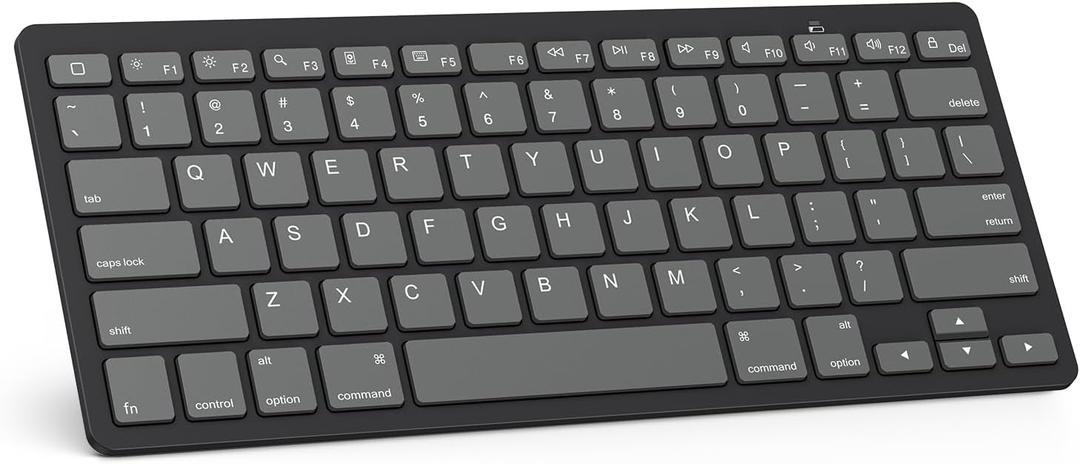 OMOTON Bluetooth Keyboard Compatible with iPad A16 11th 10th Generation, iPad 10.2 (9th/8th/7th), iPad Pro 13/12.9/11 inch, iPad Air/Mini and More iOS Devices, Graphite Black & Gray