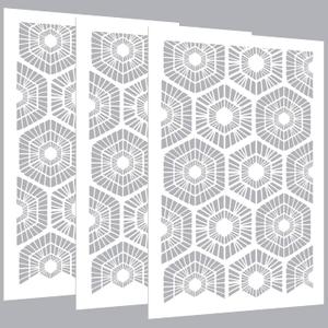 3 Pcs Large Wall Stencils for Painting Forest Pattern 36" x 23" Giant Wallpaper Fern Stencil Large Floral Boho Templates for Kitchen, Room, Furniture Floors Home Decor(Allover Style)