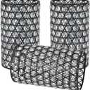 Doraimi Lighting 3 Pack Polyhedral Crystal Metal Pendant Ceiling Chandelier Wall Sconce Lamp Replacement Cover Shade Fixture Black Finish, 1.66" Fitter Size, 7.9" high*4.8" Diameter