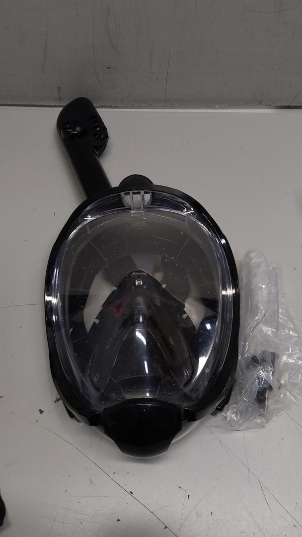 Snorkel Mask for Adult Kids Underwater Anti Fog Diving Mask, 180° Panoramic Ultra-Clear Diving Mask, Soft and Comfortable, Adjustable Snorkelling Gear Masks (Color : Black, Size : S/M)