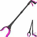 Grabber Reacher Tool - 32 Extra Long Foldable Gripper and Reaching Tool - Heavy Duty Pick Up Stick Grabbers for Seniors, Trash, Surgery Recovery Must Haves Gifts (Black Purple)