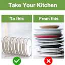 4 Pack Pot Lid Holder Kitchen Pot Lid Organizer Cabinet Rack Suitable for Bakeware, Dish, Plate, Pots & Pans, Cutting Boards, Serving Trays, Reusable Containers in Cabinet Pantry (Silver)