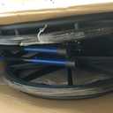 Drive Medical Blue Streak Lightweight Wheelchair - Portable Folding Mobility Aid - Swing-Away Footrests - Desk Arms - Durable Steel Frame - Easy Transport & Storage - 18-Inch Seat