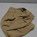 Women's Wide Leg High Waist Wide Leg Pants Loose Fit Back Elastic Waist Pleated Front Trousers for Work Casual (Khaki) Small Long