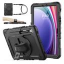 SEYMAC stock Case for Samsung Galaxy Tab S10 Lite / S10 FE / S9 FE 5G / S9 Tablet Case 10.9''/ 11'' Protective with Screen Protector, Pen Holder, 360 Rotate Stand, Hand Strap, Shoulder Strap, Black1