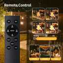 SANBEN 50ft Solar String Lights with Remote, 25+1 Bulbs Solar Patio Lights Outdoor Waterproof, Solar Powered Dimmable Deck Lights for Garden Porch Party