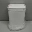 MOPALL 2 Pack Bathroom Trash Can with Lid, 3.6Gal + 2.4Gal Garbage Can with Pop-Up Lid, Small Trash Can Dog Proof, Slim Trash Bin Waste Basket for Toilet, Office, Bedroom, Living Room, Kitchen (White)