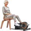 MERACH Sitting Under Desk Elliptical Machine, Leg Exerciser While Sitting for Seniors, Seated Pedal Exerciser, Quiet & Portable Pedal Exerciser with 8 Resistance Levels, Work from Home Fitness