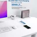 Pop up Outlet for Countertop,2.5-inch Hole Desktop Power Grommet,Recessed Power Strip,20W USB C Fast Charging,4 Outlets 4 USB Ports,15Amp Tamper Resistant Receptacle,White