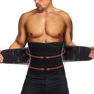 Waist Trainer Trimmer Belt Lower Back Support Brace Corset Slimming Body Shaper Workout Sauna Hot Sweat Band Men Women Suitable for Sports (Black XL)