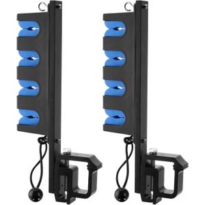 SPARKWHIZ Fishing Rod Holder for Truck, Boat, Clamp on Fishing Pole Racks Holds 4 Rods, Aluminum