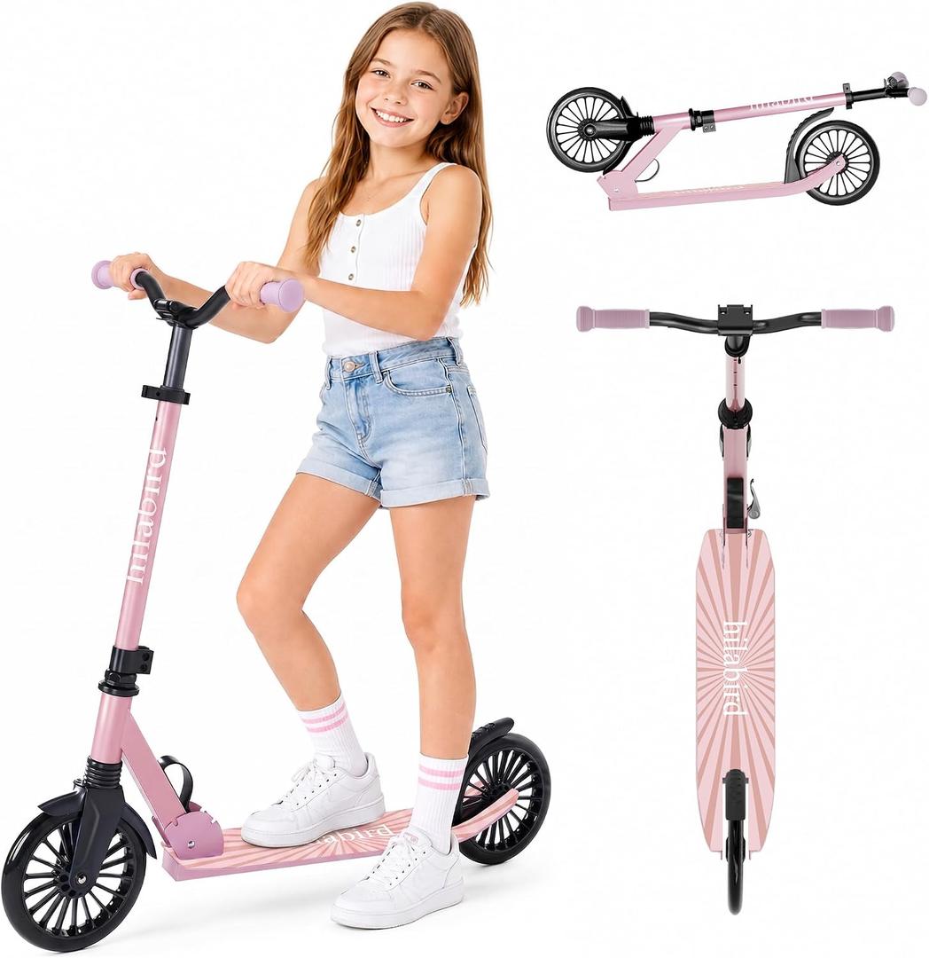 Scooter for Kids Ages 6-12, Foldable Kick Scooter with 8-Inch Wheels