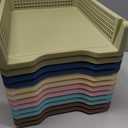 Weysat 12 Pcs Turn in Trays, Classroom Paper Tray, Morandi Tones, Narrow