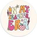 Teacher Round Mouse Pad for Desk 8x10Inch, 8.6L x 8.6W inches