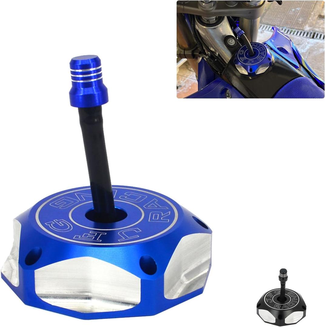 JFG RACING Dirt Bike Billet Gas Fuel Tank Cap with Vent Hose for YZ85 YZ125 YZ250 04-23/YZ250F YZ450F 04-13/YZ125X 17-23/YZ250X 16-23/WR250F 03-09 11-13/WR450F 03-09 11-15/RMZ250/RMZ450-Blue JFG RACING Dirt Bike Billet Gas Fuel Tank Cap with Vent Hose for YZ85 YZ125 YZ250 04-23/YZ250F YZ450F 04-13/YZ125X 17-23/YZ250X 16-23/WR250F 03-09 11-13/WR450F 03-09 11-15/RMZ250/RMZ450-Blue
