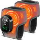 BAISEMAIN 2PCS Foot Renew Massager for Neuropathy - Ankle Heating Pad with Massage, Portable Cordless Design for Home & Travel Use, Gray