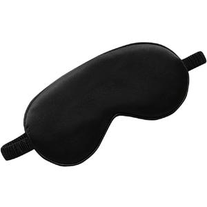 Natural Silk Sleep Mask, Blindfold, Super Smooth Eye Mask (Black)
