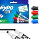 EXPO Dry Erase Markers, Low Odor Ink, Assorted Colors, Chisel Tip, 4 Count - Whiteboard, Calendar, Organization, Essential Supplies for Office, School, Classroom, Teachers