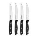 Farberware Triple-Riveted 4-Piece Steak Knife Set, High-Carbon Stainless Steel, Razor-Sharp Knives, Kitchen Knives, Set of 4, Black