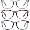 CCVOO Reading Glasses for Women/Men, Eyeglasses, Blue Light Readers for Women/Men, Computer Eye Glasses, Cheaters (B1 Mix)