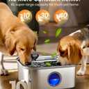 oneisall Dog Water Fountain, 2.6Gal/10L Stainless Steel Dog Water Bowl Dispenser with Deeper Drinking Aera & Washable Filter, Ultra-Quiet Pet Water Fountain for Small Medium Large Dogs (with 5 Fllters)