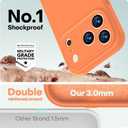 LOVE 3000 Designed for iPhone 17 Pro Case, Premium Silicone [Compatible with Magsafe][Soft Anti-Scratch Microfiber Lining] Shockproof Protective Phone Case for Men Women 6.3", Bright Orange