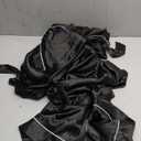 SWOMOG Men's Satin Robe Silky Kimono Bathrobe with Shorts Set Lightweight Soft Loungewear Nightwear (Large, Black)