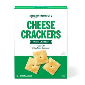 5 x Amazon Brand – Happy Belly White Cheddar Cheese Cracker, 12.4 ounce (EXP 09/17/26)
