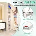2 Step Ladder Folding Step Stool, Heavy Duty 330 Lbs Load Stepladder, Small Kitchen/Closet Ladder for Adults/Kids, Lightweight Step Ladder 2 Step Folding with Anti-Slip Wide Pedal for Home Off White