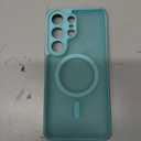for Galaxy S24 Translucent Magnetic Cover Lens Protection Frosted Case(for Galaxy S24/Light Blue)
