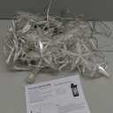 Ramadan Lights Outdoor Decorations 218 LED 13.8ft Star Curtain Fairy Lights with 12 Drops, Clear Wire LED String Light Decor with 8 Modes for Wedding Party Holiday Christmas Home Indoor Outdoor Decor (Multicolored)