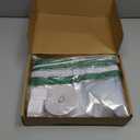 Amylove Zipper 48 x 87 Inch Dust Barrier Kit Green Edged Temporary Construction Door Barrier 4 x 7.25 ft Reusable Plastic Curtain Cover Containment Doorway Wall Screen Sheeting for Bathroom Hallway