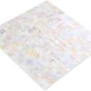 Peel and Stick Backsplash Mother of Pearl Tile, Yew & Tulip Self-Adhesive Natural Nacre Shell Seamless 12x12 Mosaic for Kitchen Backsplash Home Decor (Natural White, 1 Sheet/Box, 1 sq.ft.)