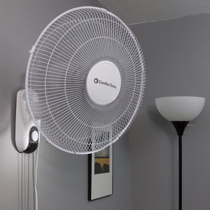 Comfort Zone 18.75-in Oscillation White Wall Mounted Fan  