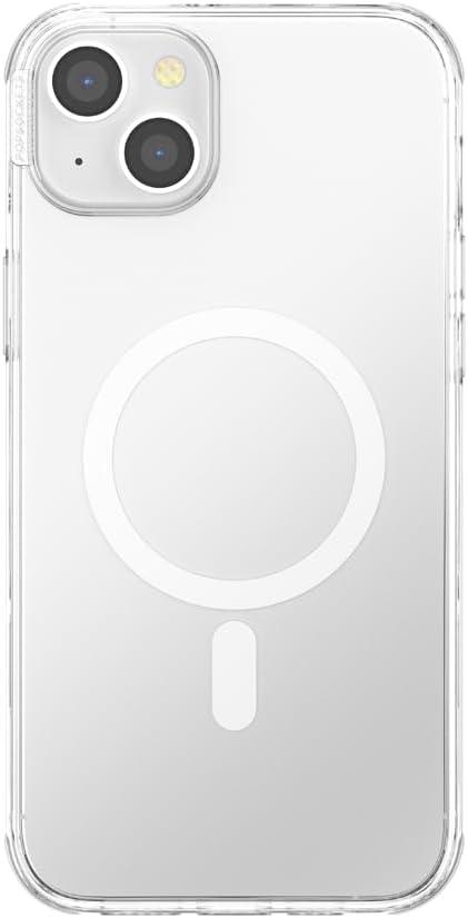 PopSockets iPhone 14 Plus Case with MagSafe, Phone Case for iPhone 14 Plus, Grip Sold Separately, Wireless Charging Compatible - Clear