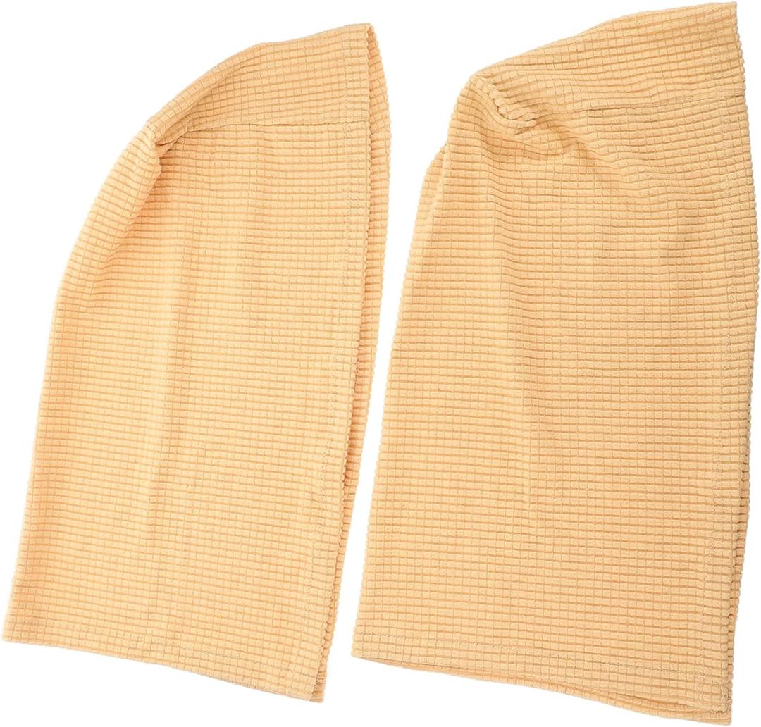 1pair Stretchable Sofa Armrest Cover Elastic Armrest Protector for Clean and Use Minimalist Design for Home Decor (Light Yellow)